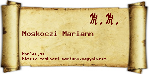 Moskoczi Mariann névjegykártya
